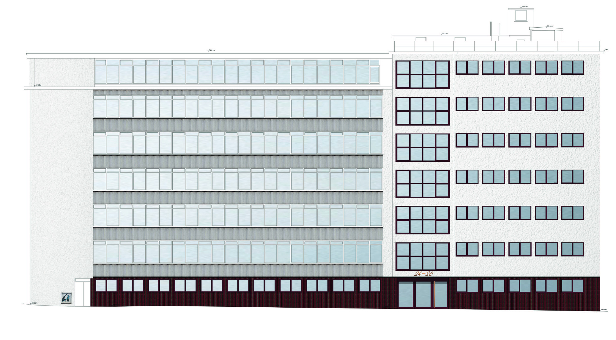Illustration of building profile